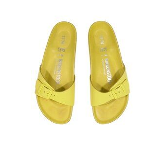 BIRKENSTOCK 1774 Madrid All Yellow Slide Sandals Women's 37/6 - Made in GERMANY